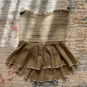 FP Green Tube Top w/ Tie Back